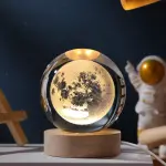 Usb Night Light Led Crystal Ball Table Lamp 3D