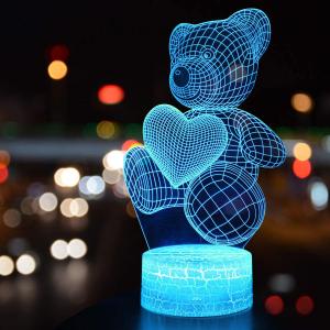 3D Glow LED Tooth Night Light Illusion Desk Table Lamp for Dentist Men Women Office Decor Gifts,Soft Warm White Colors