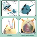 LED Plastic Night Lamp on Wheel ( With pencil cutter )