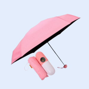 7-inch Ultra-Compact Folding Umbrella with Protective Case – Stylish, Lightweight & Travel-Friendly